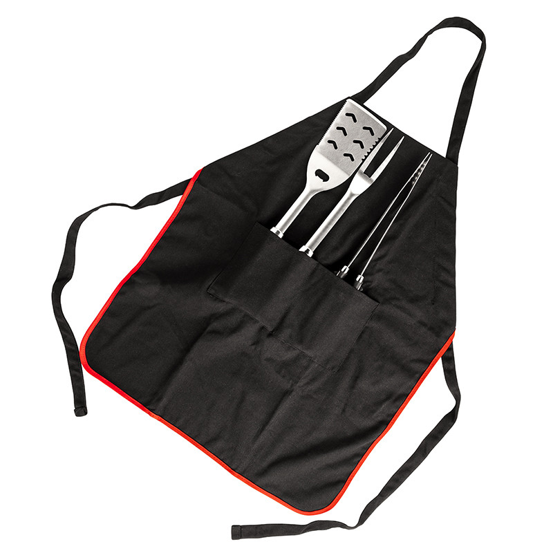 Tablier de chef cuisinier avec 3 accessoires