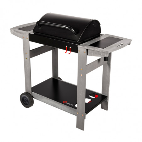 Barbecue charbon de bois avec foyer horizontal Barbecue charbon de bois avec foyer horizontal