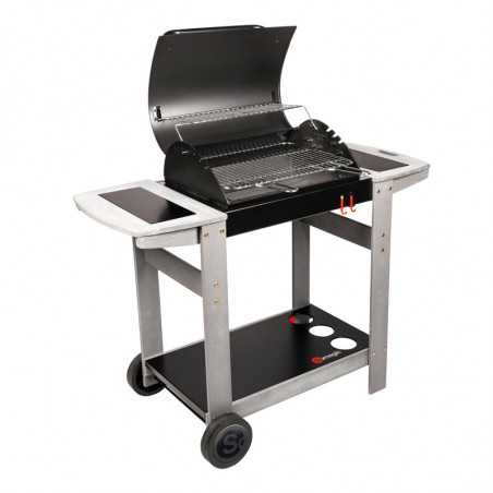 barbecue charbon de bois avec tablettes latérales barbecue charbon de bois avec tablettes latérales