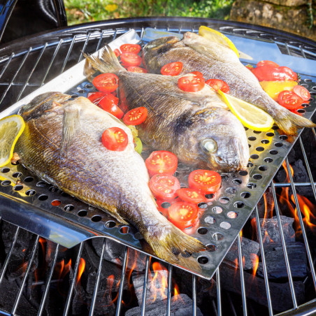 Grille foyère du barbecue charbon de bois