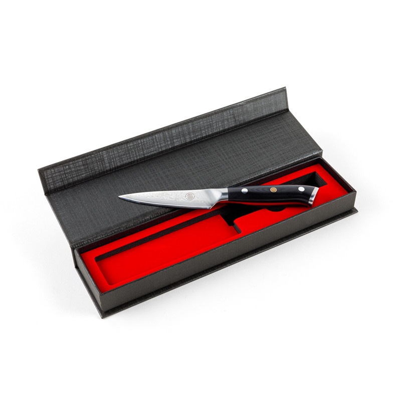Couteau d'office d'une lame de 3,5" en acier damas de notre gamme signature