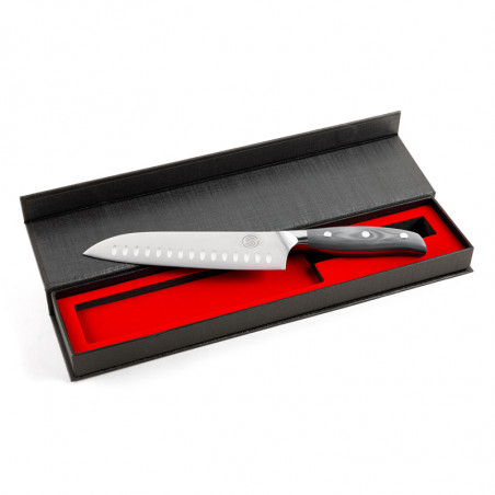 Couteau Santoku 7" en acier inoxydable de notre gamme Essentiel