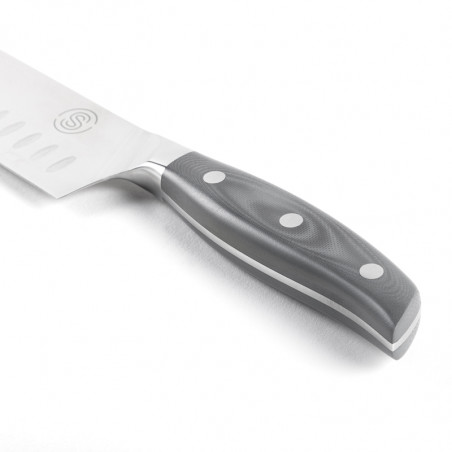 Couteau Santoku 7" en acier inoxydable de notre gamme Essentiel
