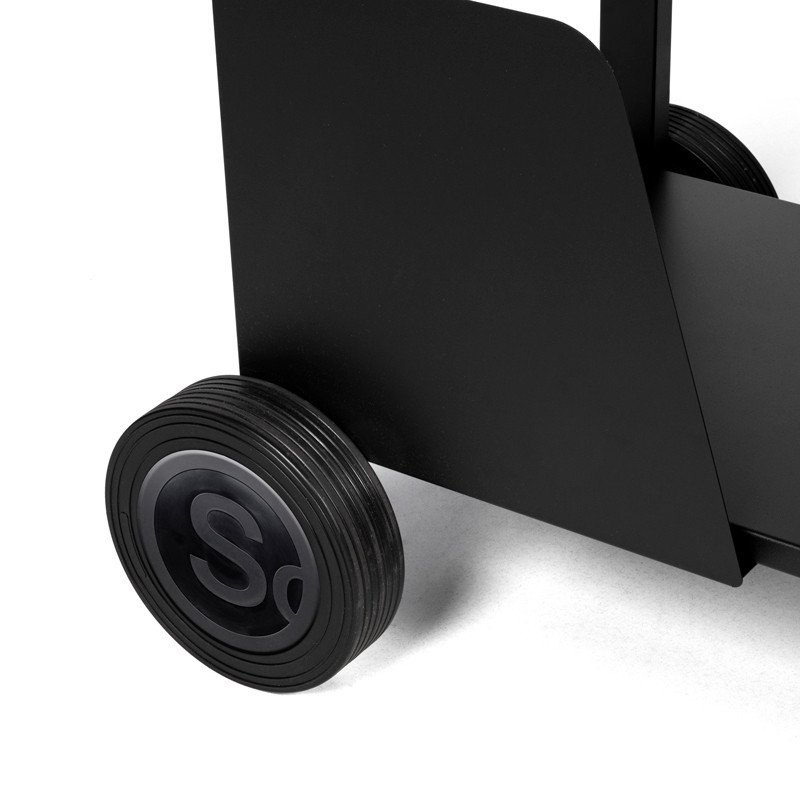 Plancha gaz sur chariot avec couvercle