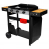 Plancha gaz sur chariot avec couvercle