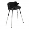 Barbecue charbon de bois avec foyer horizontal facilement transportable