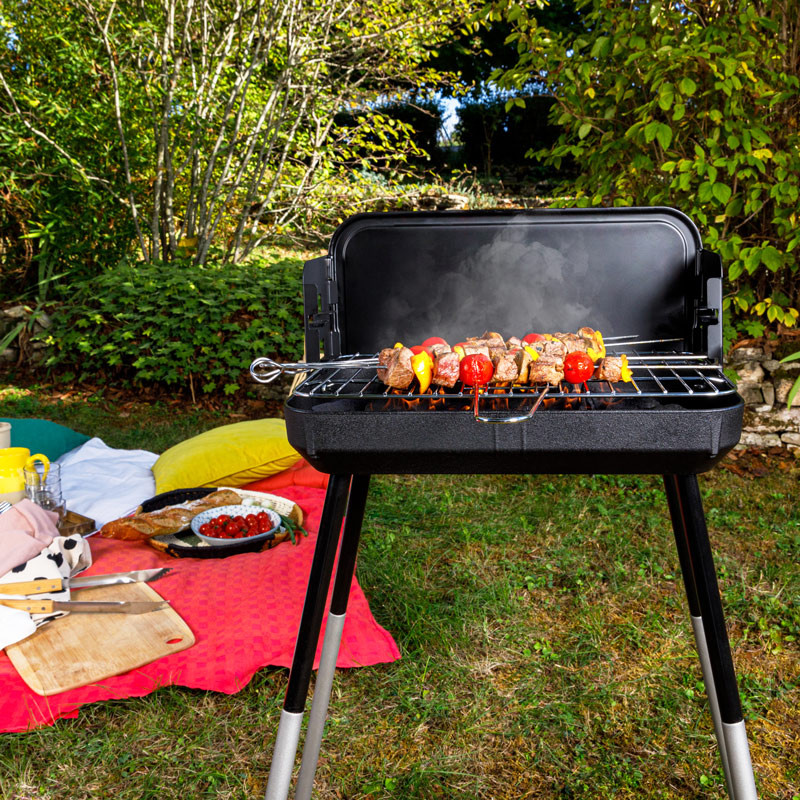 Barbecue charbon de bois idéal pour le pique-nique