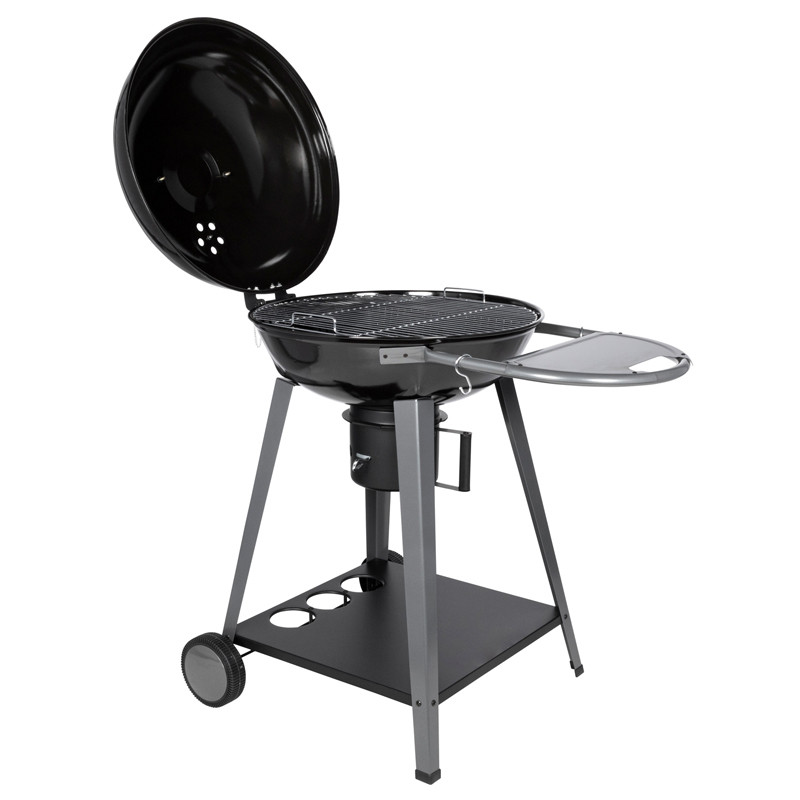 Barbecue boule charbon de bois couvercle ouvert