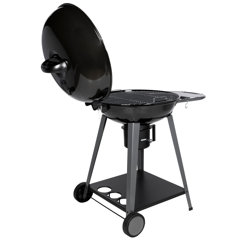 Barbecue boule charbon de bois couvercle ouvert