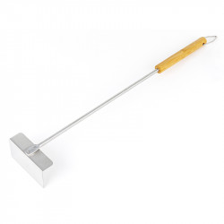 Tisonnier à charbon de bois avec un manche en bambou d'une longueur d'environ 50cm