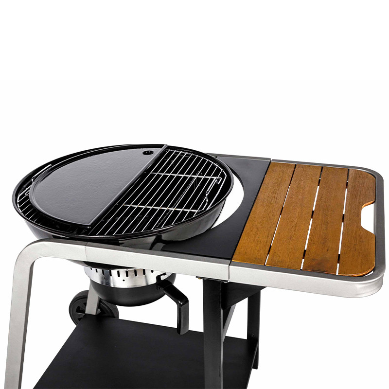 Plancha en fonte émaillé demi-lune