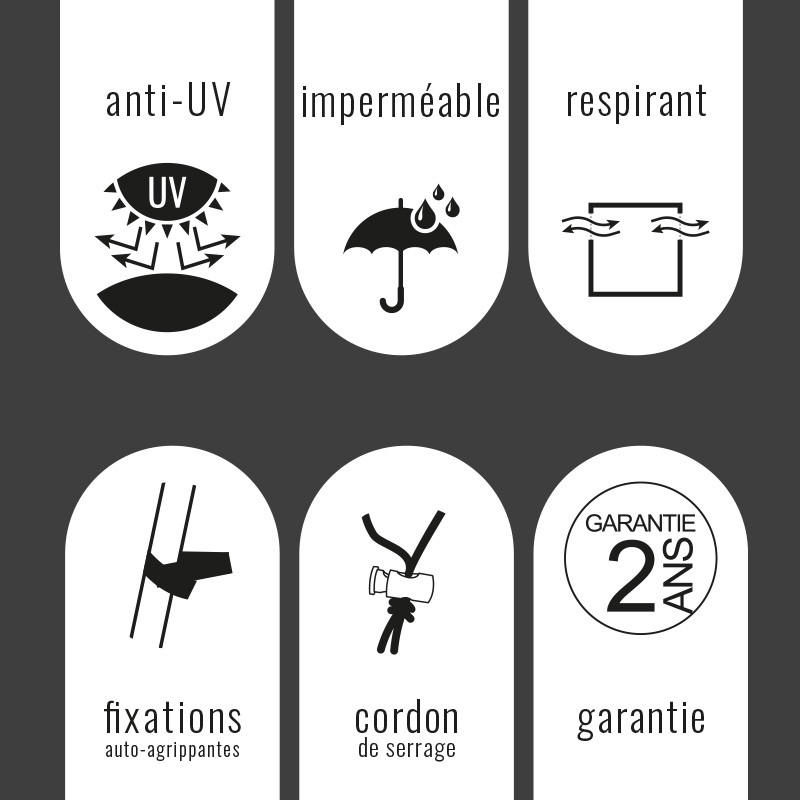 Housse plancha L 83 x l 54 x H 27 cm