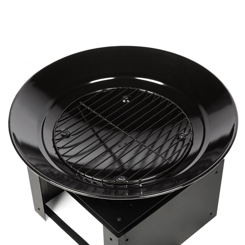 Braséro de chauffage en acier avec espace de rangement pour les bûches cuve