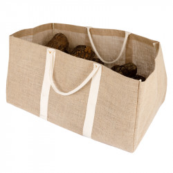 Grand sac à bûches en jute...