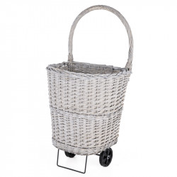 Chariot à bûches en osier...