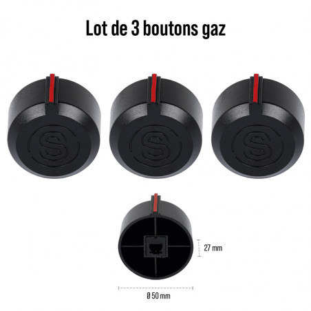 Lot de 3 Boutons de réglage universel  Ø5 cm
