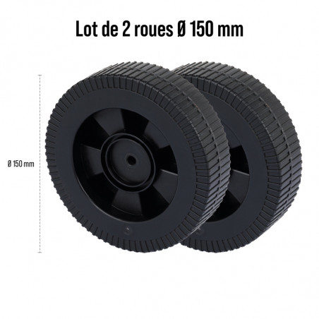 Lot de 2 Roues Ø15cm