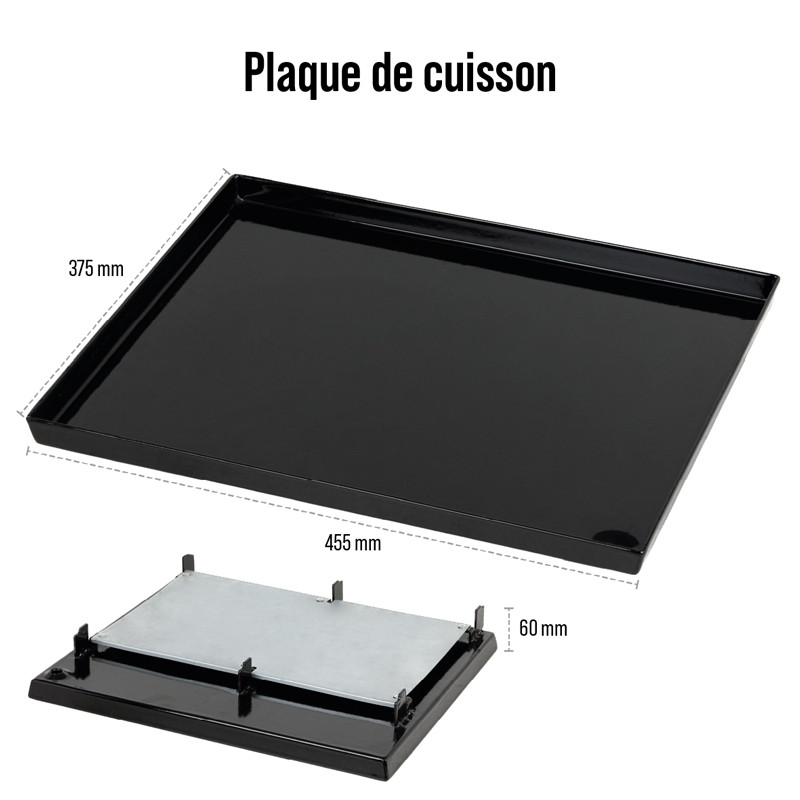 Plaque de cuisson en acier émaillé