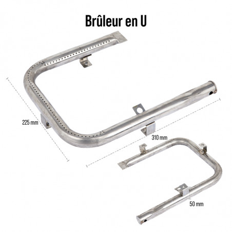 Brûleur en U INOX