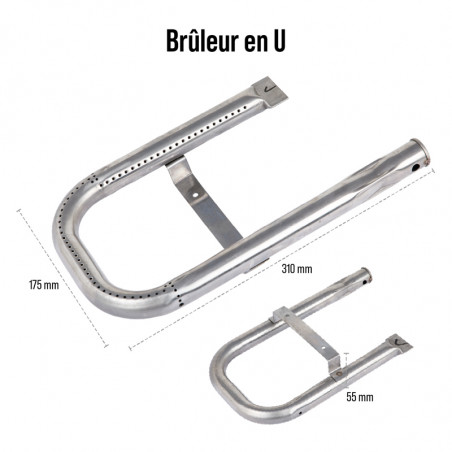 Brûleur en U INOX
