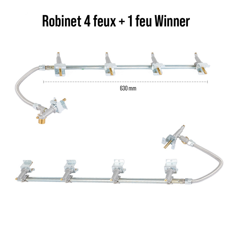 Robinetterie 4 Feux + 1 Latéral