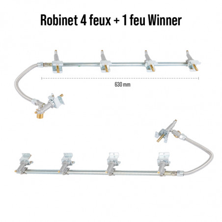 Robinetterie 4 Feux + 1 Latéral