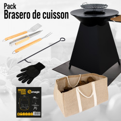 pack brasero de cuisson plaque fonte