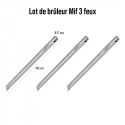 Lot de 3 Brûleurs Inox