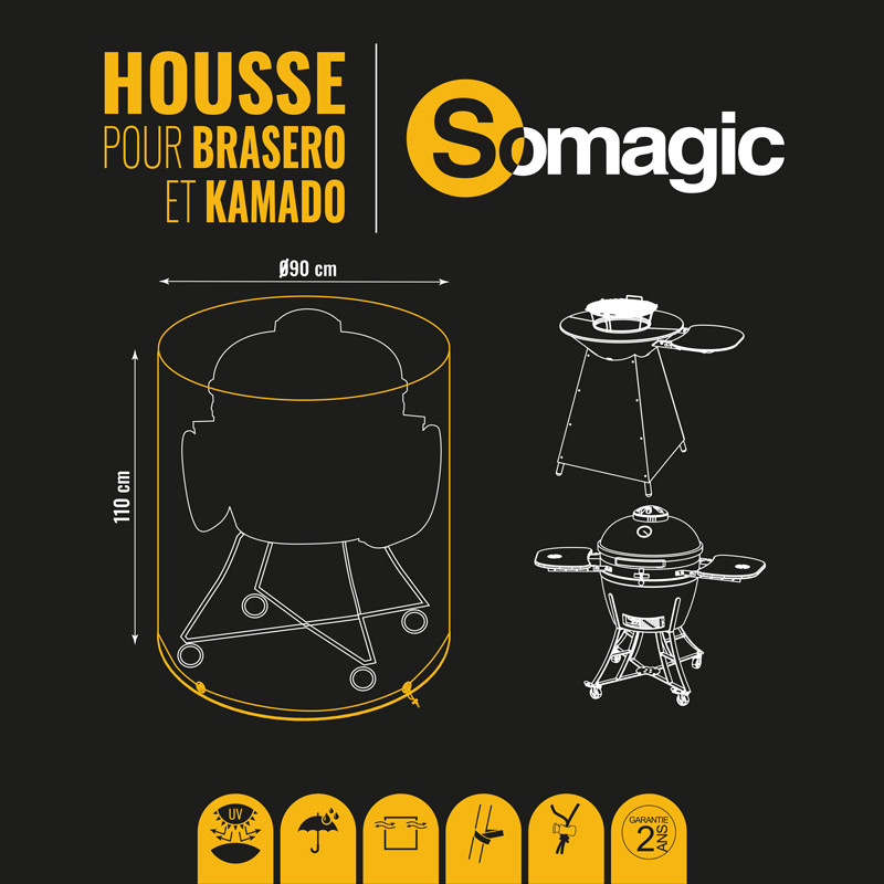 Housse de protection de diamètre 90 et hauteur 110 cm.