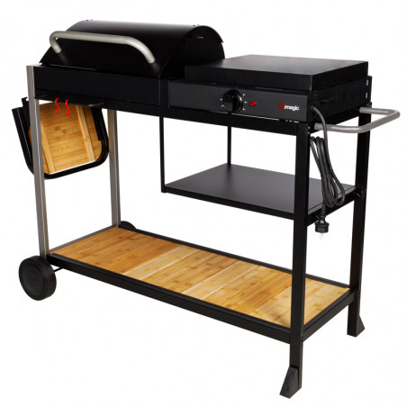 BROADWAY : Barbecue Fonte + Plancha Electrique