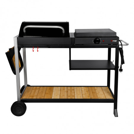 BROADWAY : Barbecue Fonte + Plancha Electrique