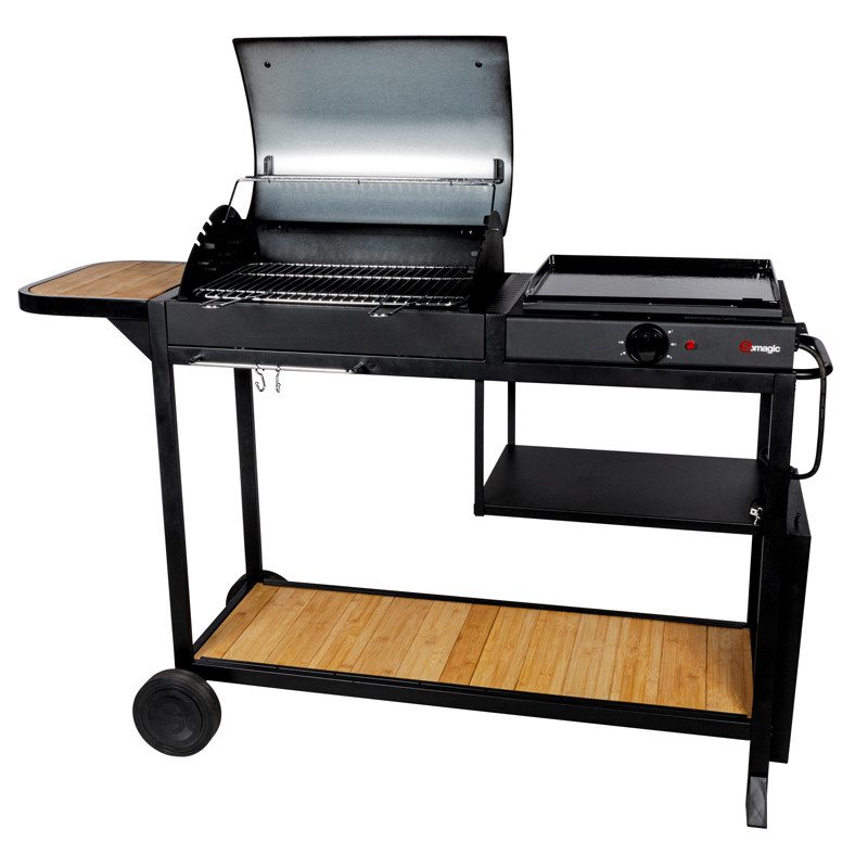 BROADWAY : Barbecue Fonte + Plancha Electrique