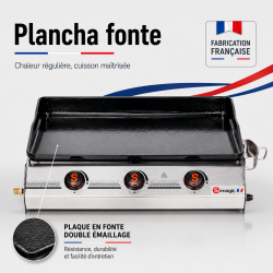 Plancha gaz modèle So Premium 3 feux
