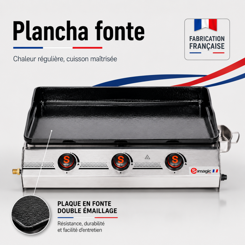 Plancha gaz modèle So Premium 3 feux