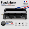 plancha plaque fonte émaillée