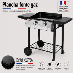Plancha fonte gaz