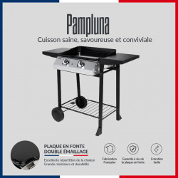 Plancha fonte gaz