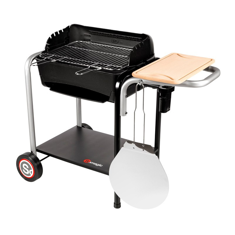 Barbecue charbon de bois avec foyer horizontal