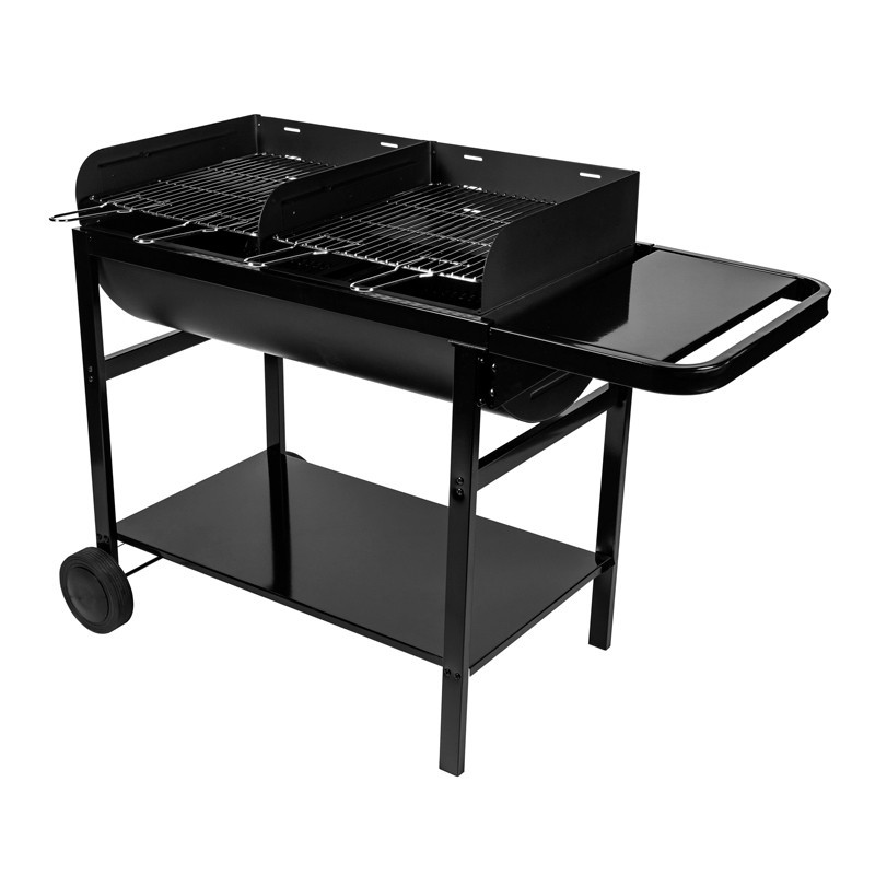 Barbecue Charbon de Bois XXL - Noir - 117 cm