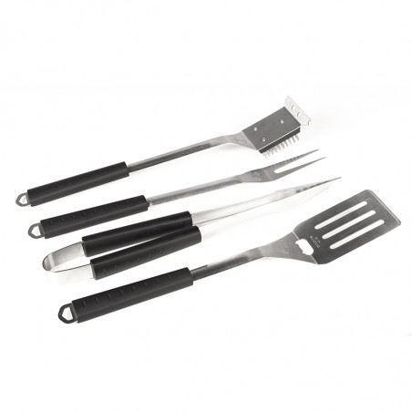 Fourchette, pince, spatule, brosse pour barbecue