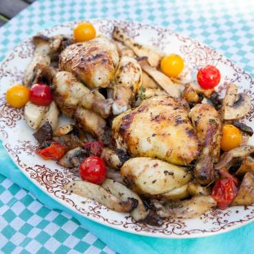 Coquelets aux légumes et sauce chien !