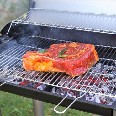 Côte de bœuf marinée, sauce gorgonzola et mascarpone