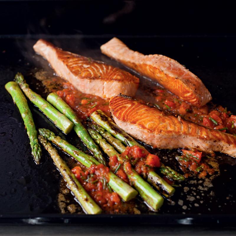 Saumon snacké asperges