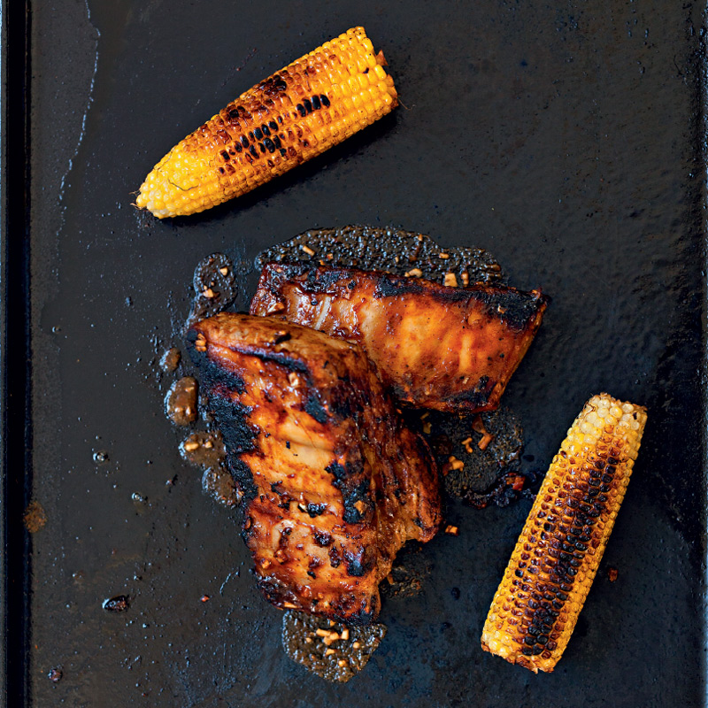 Ribs caramélisés & épis de maïs, paprika